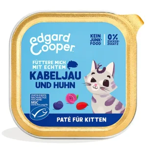 Heißes Angebot Edgard & Cooper Kitten Paté Kabeljau und Huhn 85 g